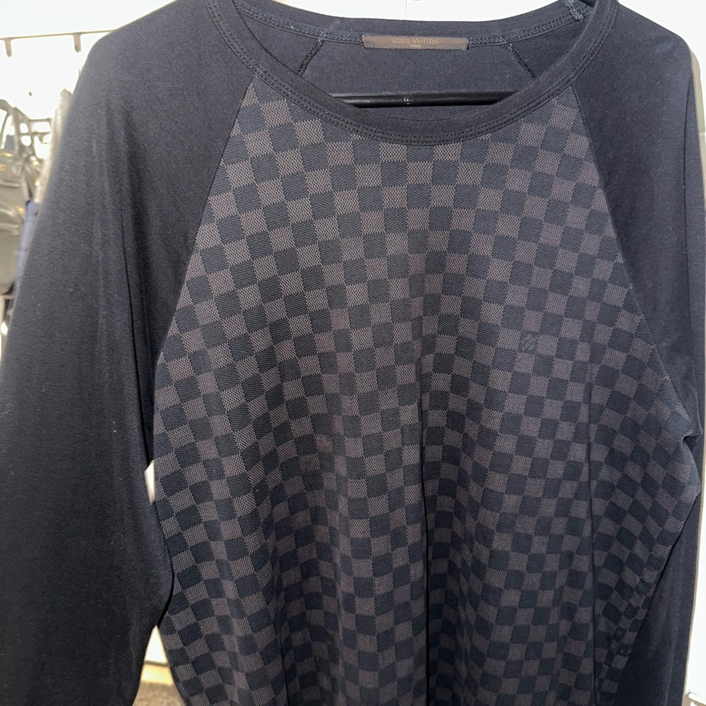Louis Vuitton Damier Black Long Sleeve Shirt